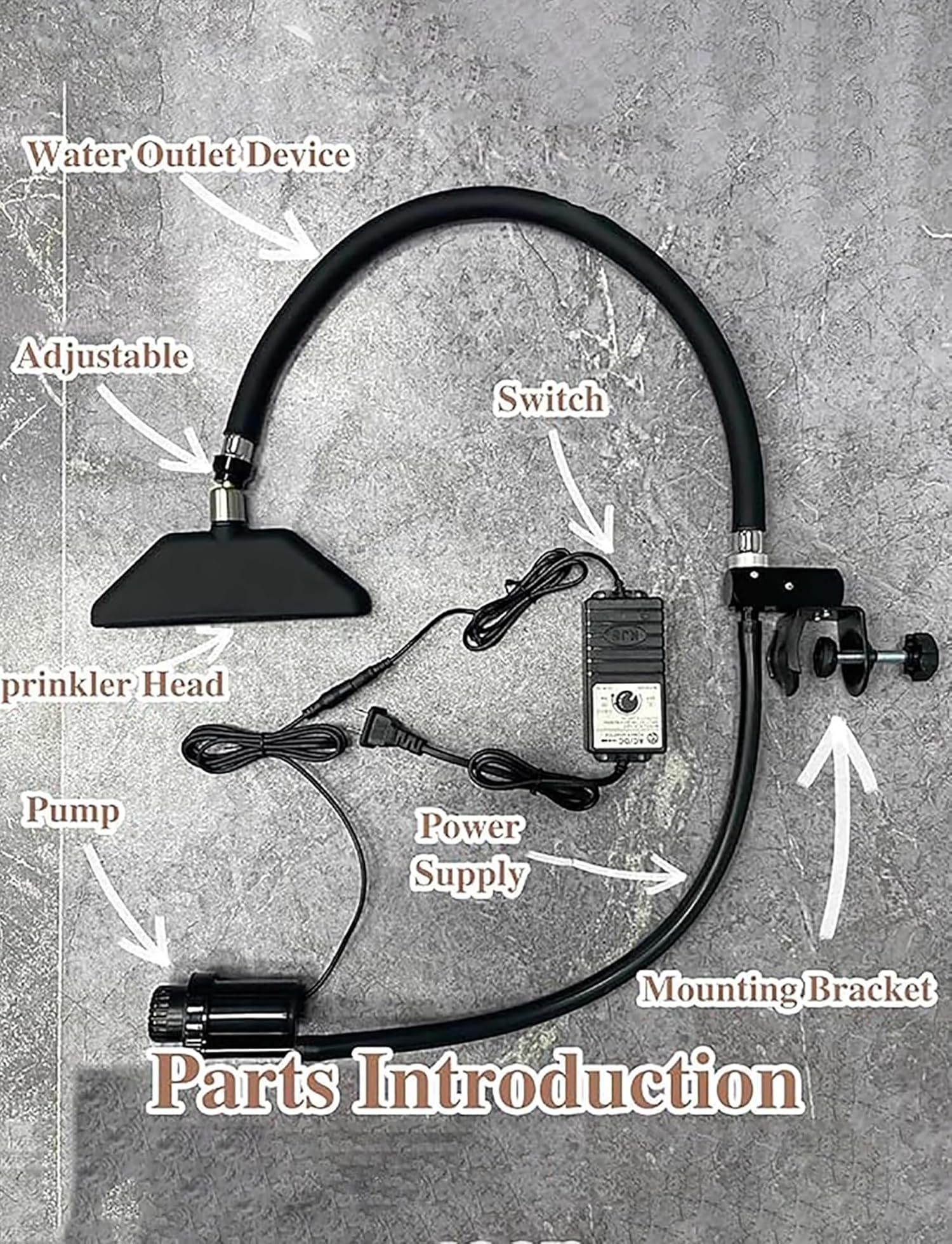 Marco de Circulación de Agua para Head Spa con Grifo Tipo Cascada Ajustable 360°, Accesorio de Head Spa para Lavacabezas - para Peluquerías, Barberías y Uso Doméstico, Clips de Fijación Metálicos