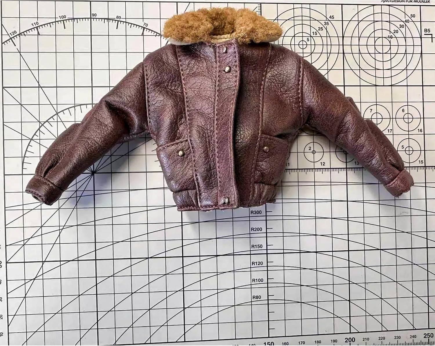 Fashion Doll Outfit Set with Brown Flight Jacket, Mini Skirt, White Socks and Ankle Boots for 11.5-12 Inch Dolls, 1/6 Scale BJD Doll Clothes (Brown Flight Jacket)