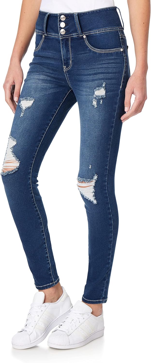WallFlower Women’s Sassy Skinny High-Rise Insta Soft Juniors Jeans (Standard and Plus)