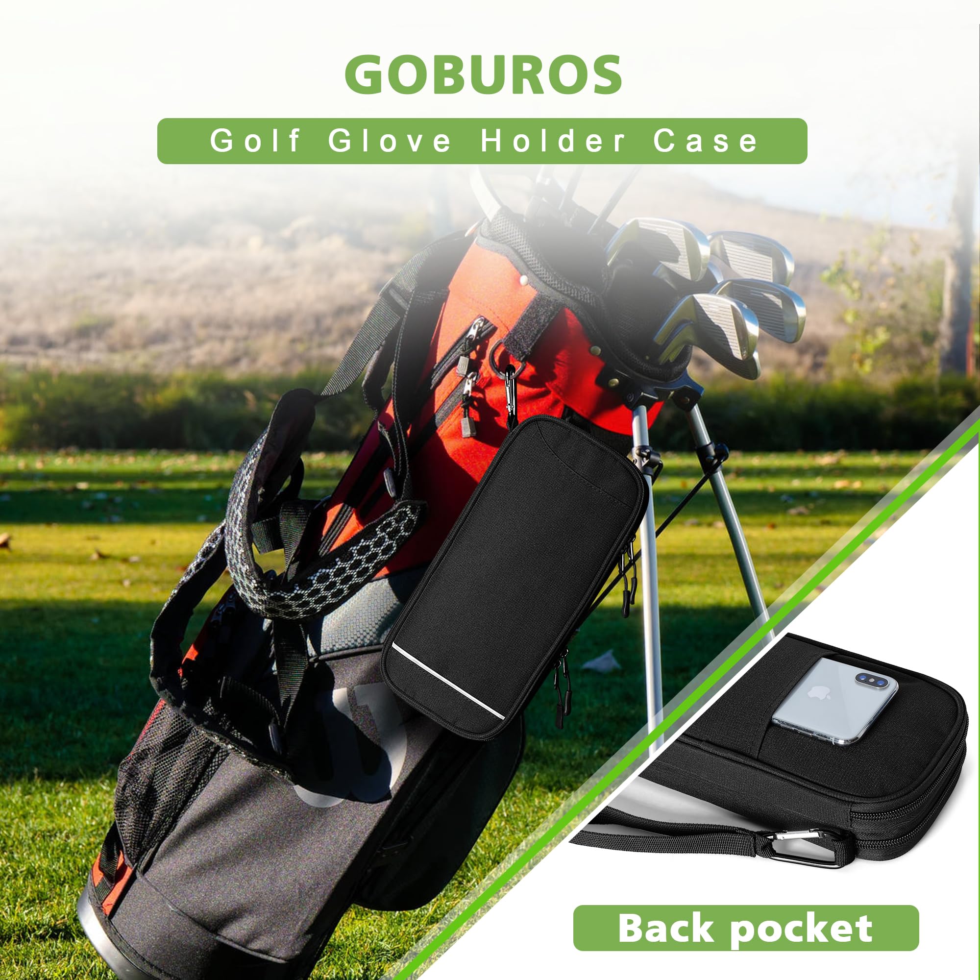 Amazon.com: GOBUROS Golf Glove Holder, Golf Glove Case with