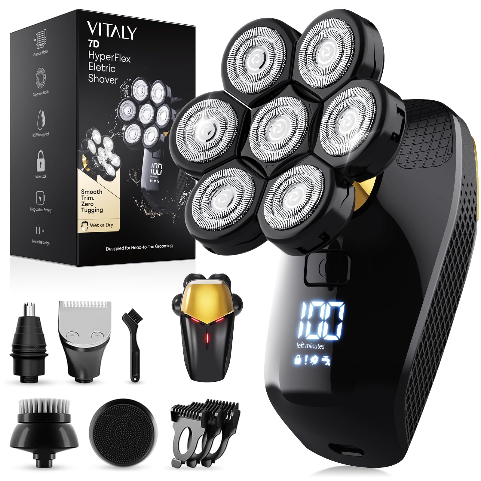 VITALY Head Shaver for Bald Men 9800RPM