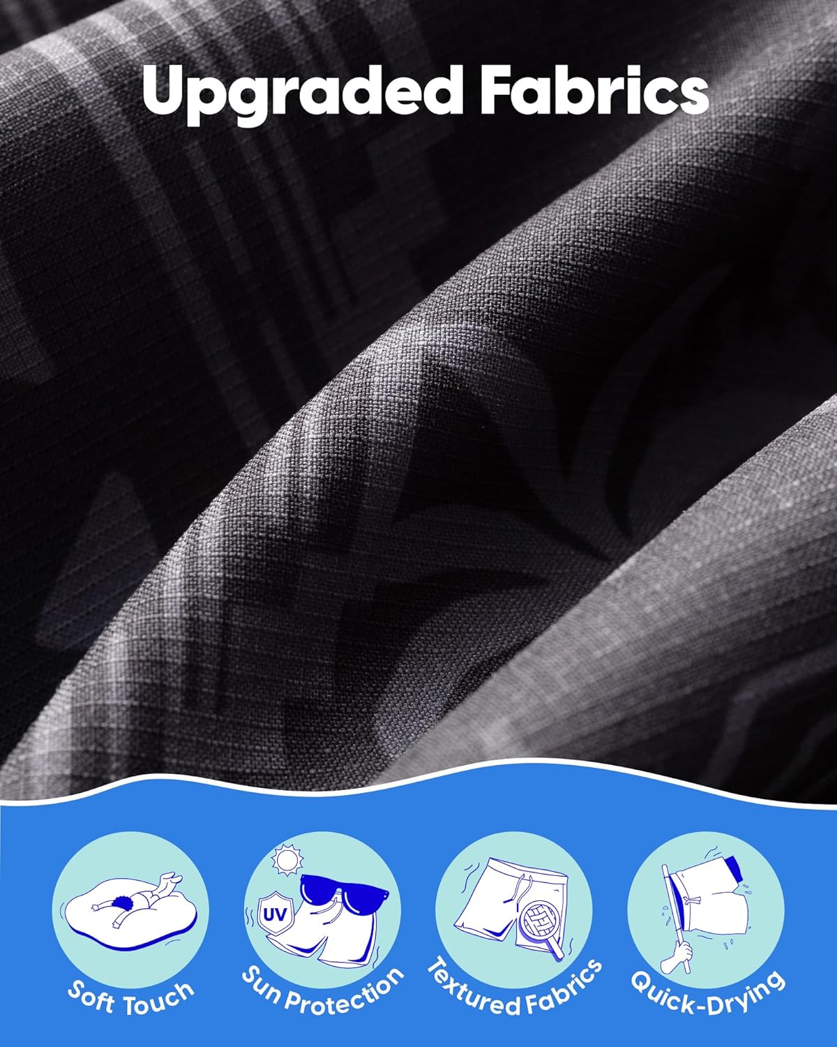 maamgic Mens Swim Trunks 7" Swim Shorts with Compression Liner Quick Dry Swimming Trunks Plaid Grain Bathing Suit - Image 3