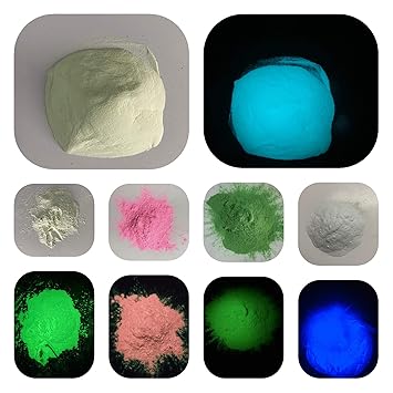 JASH Night Glow Paint Powders 5 Colours(Green,Blue,Pink,Dark Green,Voilet) Each 10gm(Total 50gm)