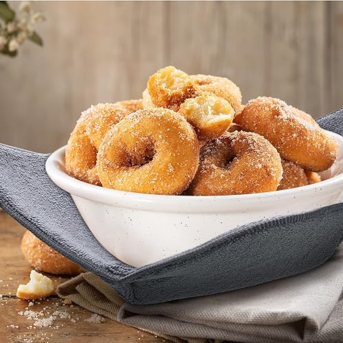 Miniatura 7 de Patelai 6 piezas de 2 tamaños para tazones de microondas de esponja y cuencos pequeños de microfibra, acogedor soporte grande para cuencos calientes