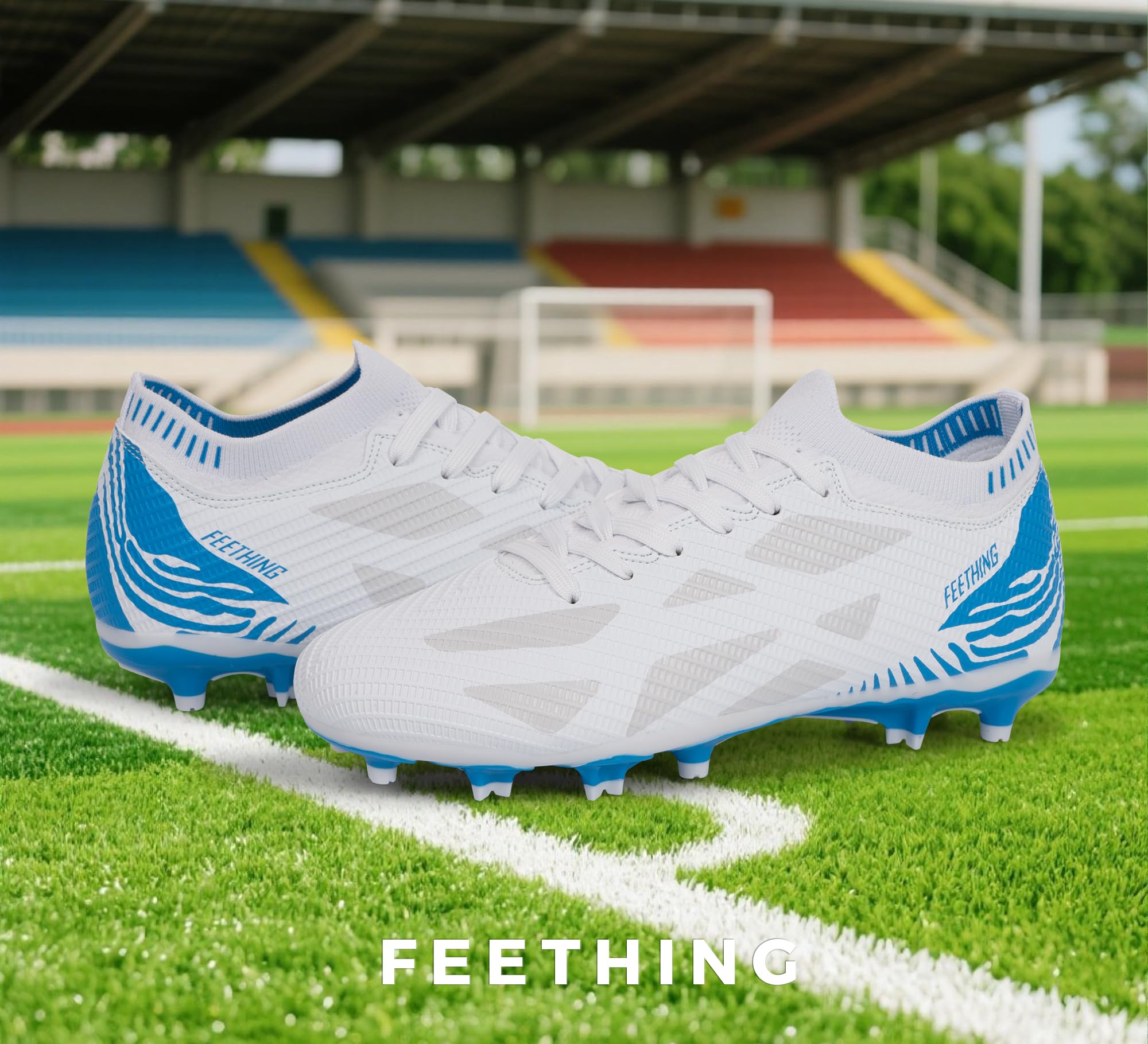 Womens Soccer Cleats Firm Ground Outdoor Athletic Football Boots Lightweight Soccer Shoes for Youth Girls — view 8