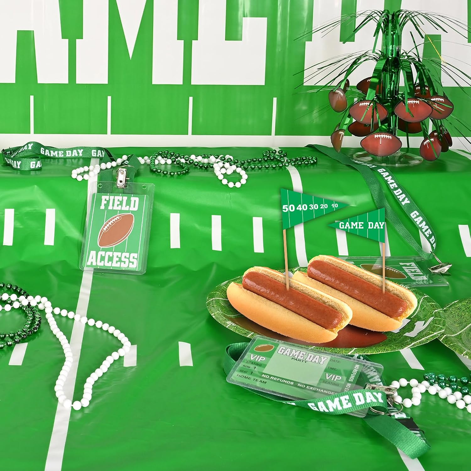 Beistle 100 Piece 2.5" Touchdown Football Food Picks for Snacks and Appetizers, Sports Field Decorations, Tailgating Game Day Party Supplies image 3