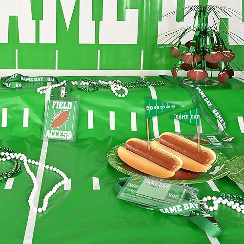 Miniatura 3 de Beistle 100 selecciones de comida de fútbol de 2.5 pulgadas para aperitivos y aperitivos, decoraciones de campo deportivo, suministros de fiesta