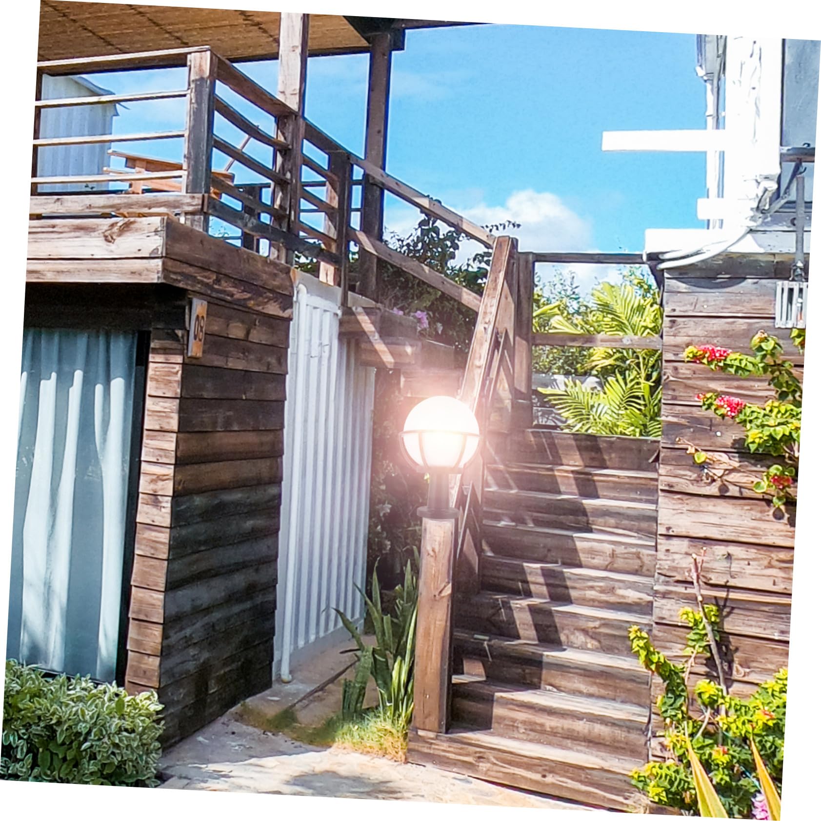 Operitacx Paralume a Globo in Acrilico Resistente per Lampione da Esterno, Copertura Luminosa Sferica AntiGraffio per Patio e Giardino, Set di Ricambio Struttura Robusta e Trasmissione Luce Diffusa