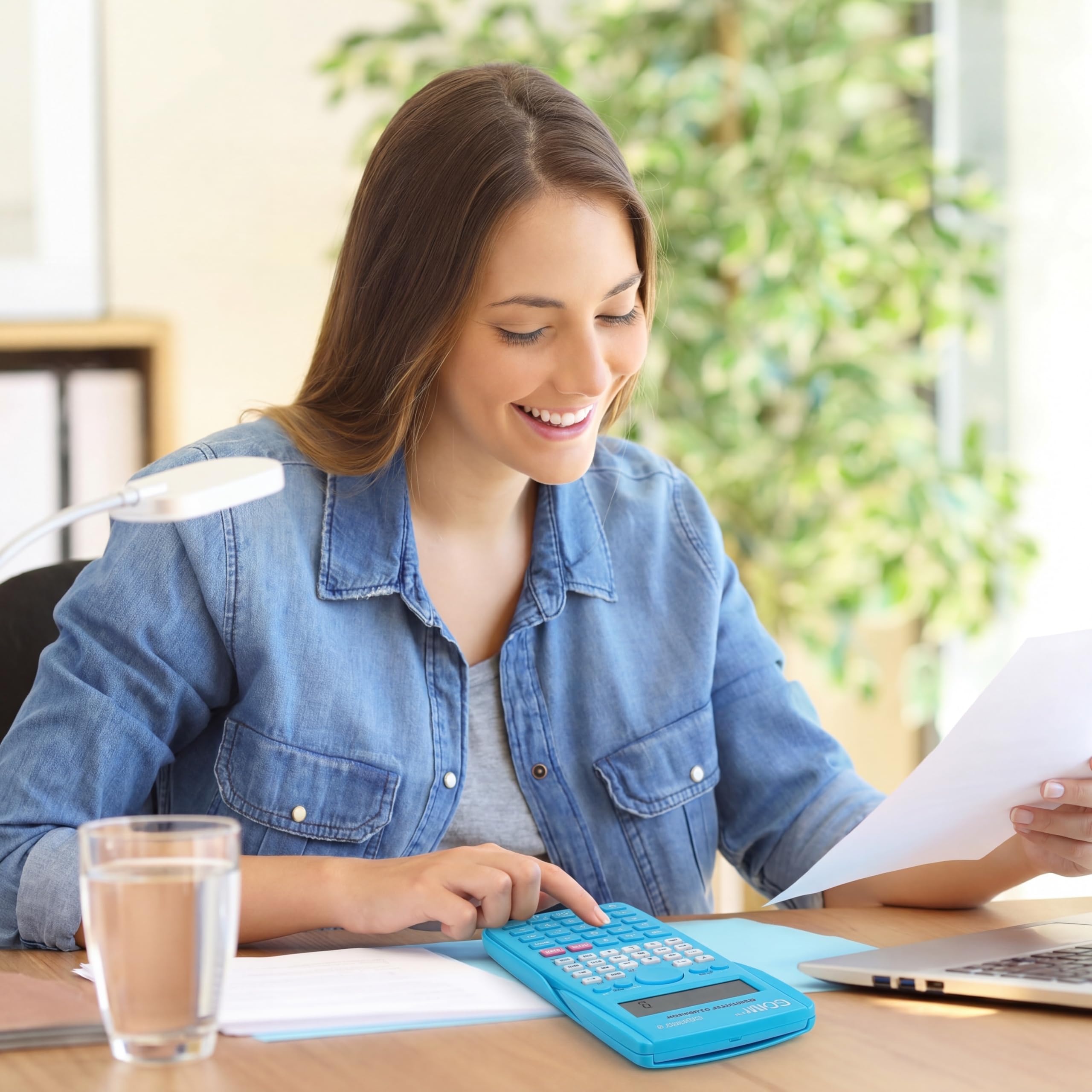 Flutesan Lot de 10 calculatrices scientifiques d'ingénierie à 2 lignes, fonction en vrac, calculatrice mathématique, grand écran pour étudiants, enseignants, salles de classe, lycée, école