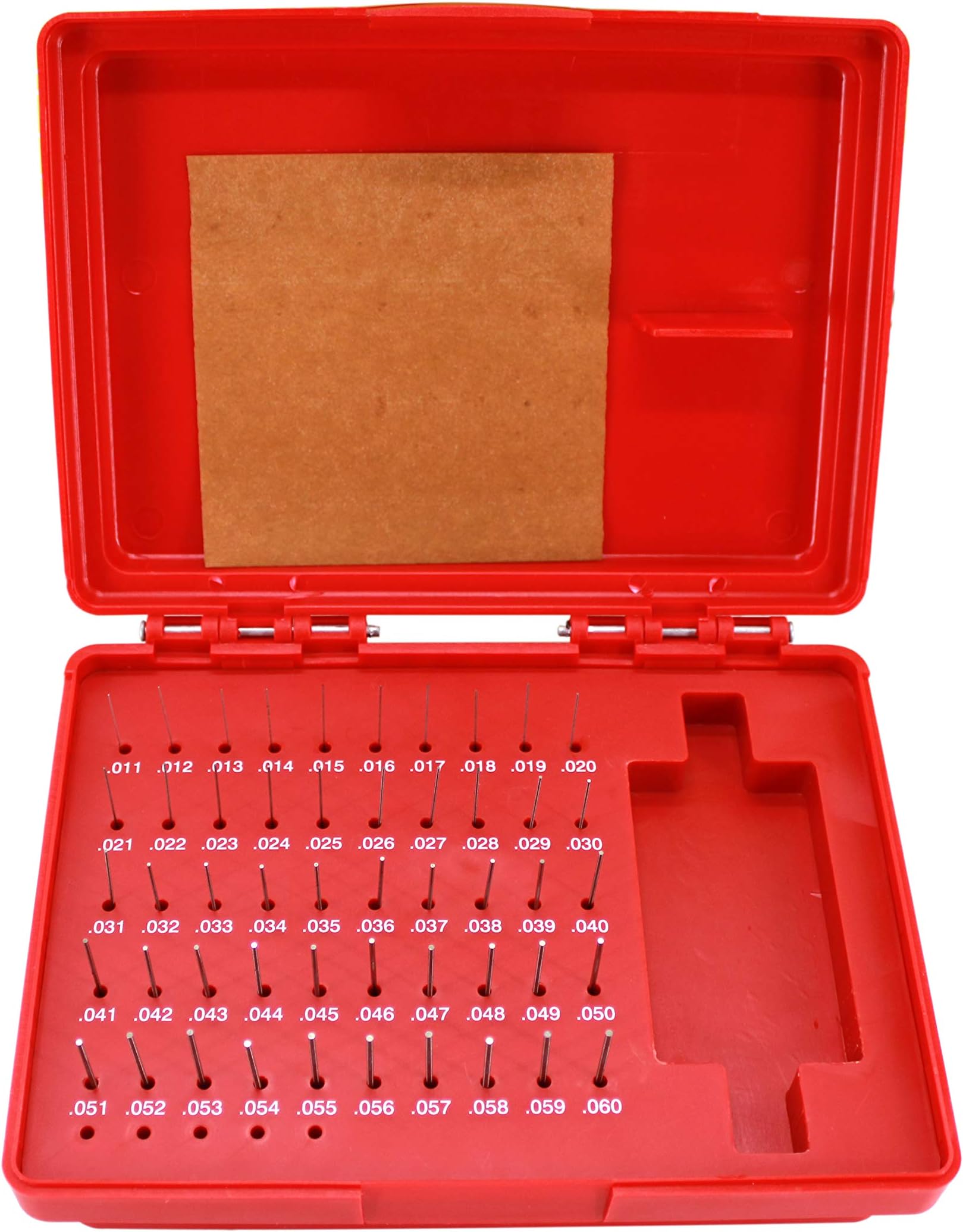 HFS (R) M0 Plus Steel Pin Gage Set with Storage Case 50 PCS 0.011-0.060" Range