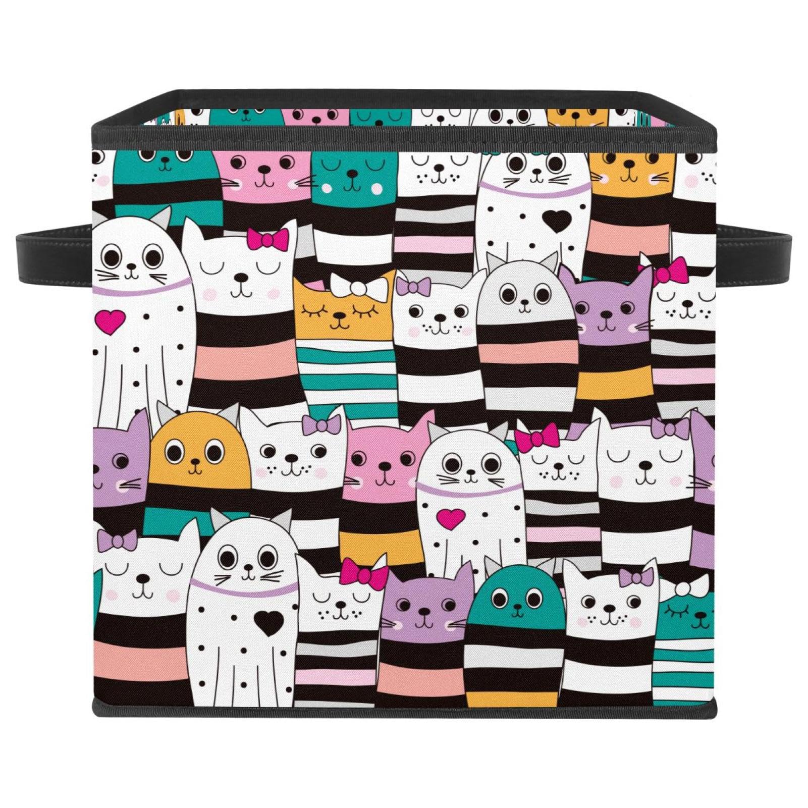 Boîte de rangement pliable chat pour placard et chambre