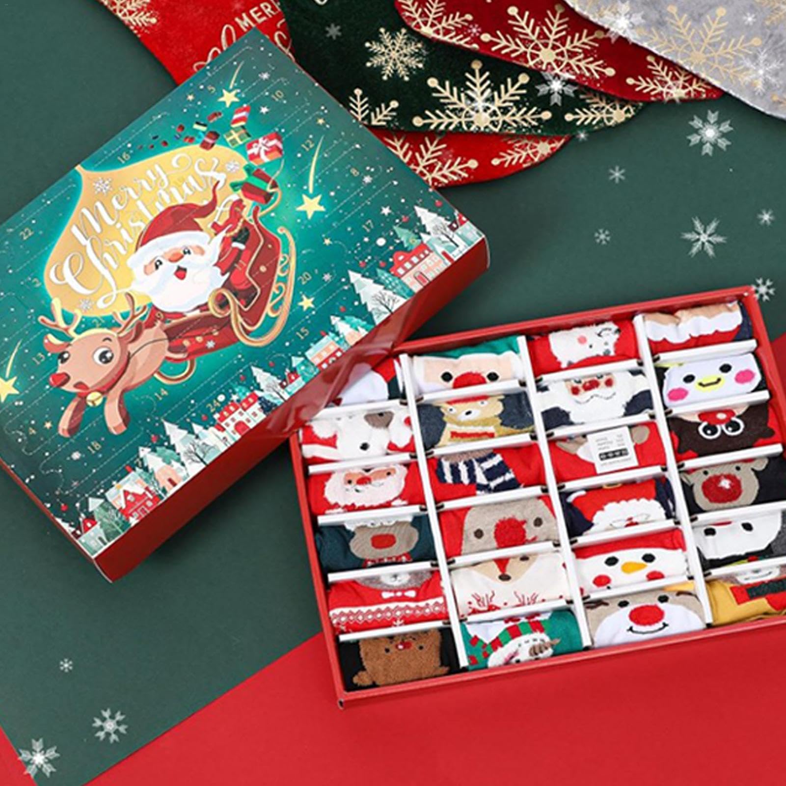 24 Paires Calendrier De L Avent Chaussettes, Calendrier De L'Avent 2025