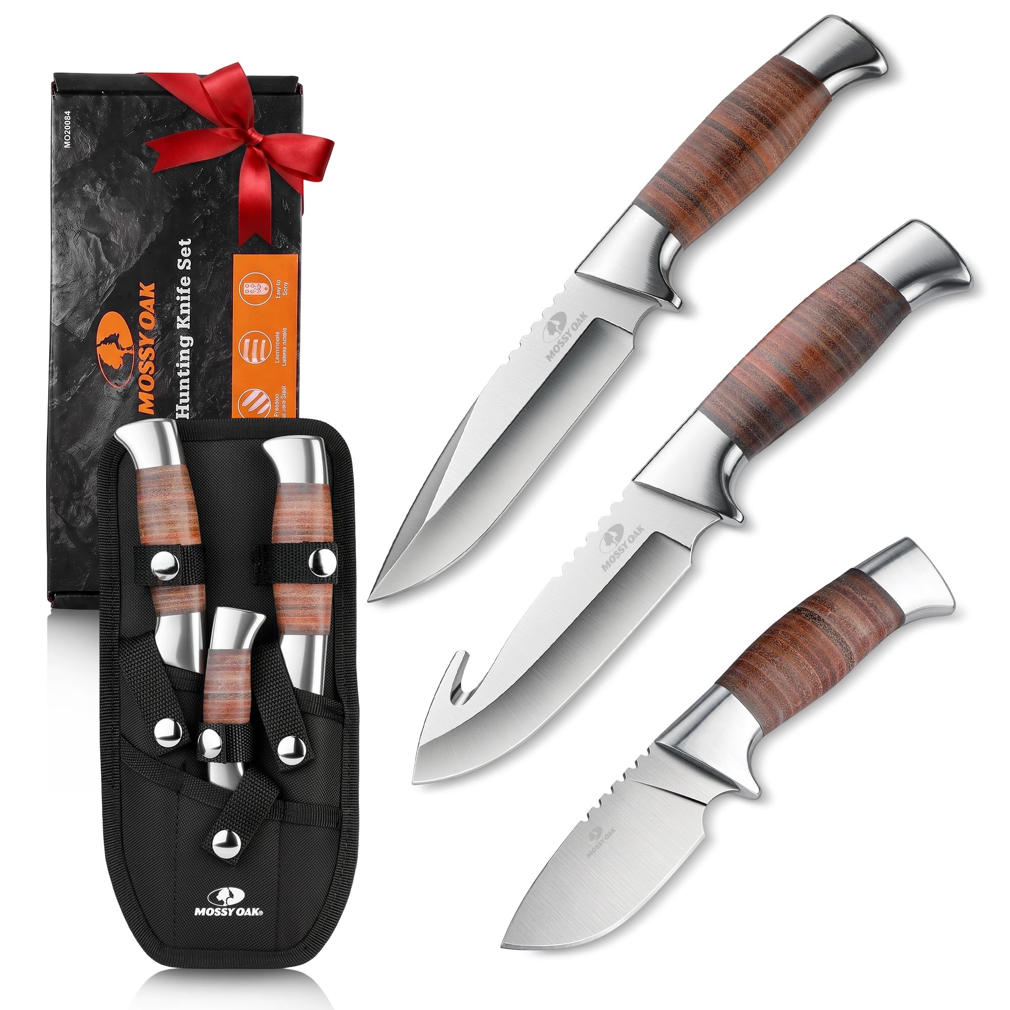 Field Dressing Kit, 3PC Hunting Knife Set with Sheath