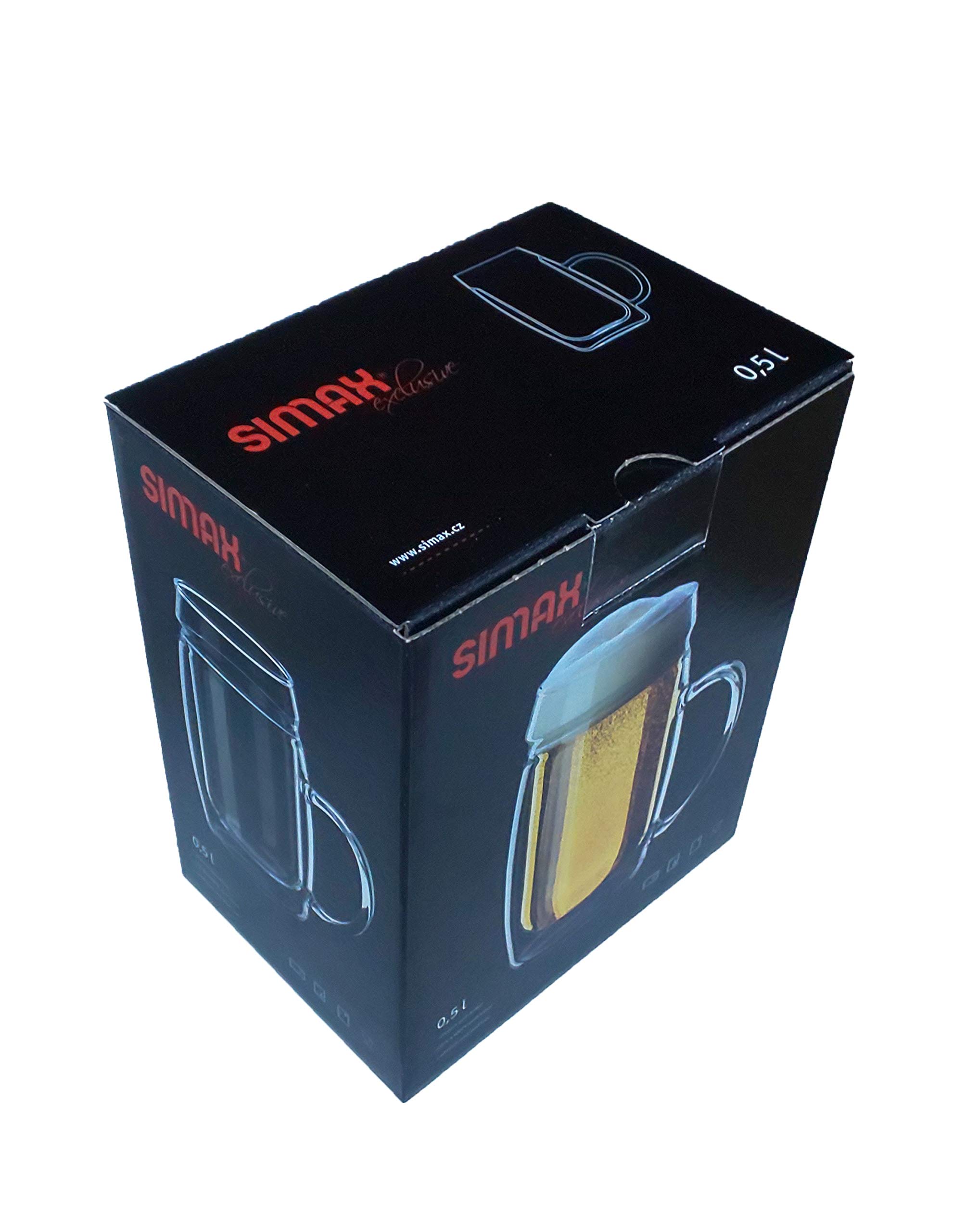 Simax 155772 Birra Exclusive Glas doppelwandig mit Griff 50 cl 50