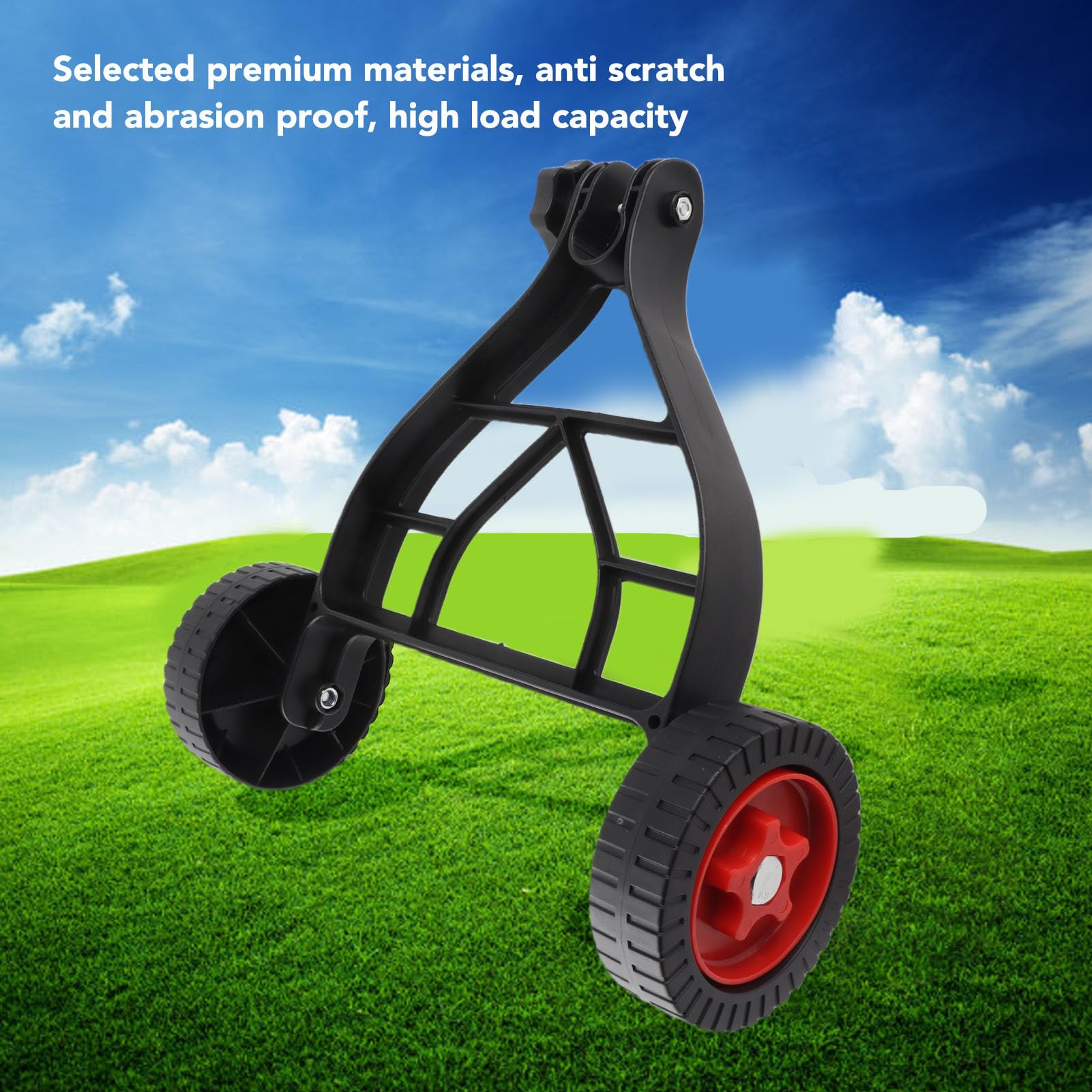 Luocute Fixation de Roue de Support de Bordure Réglable, Roues Auxiliaires de Tondeuse à Gazon de Conception Améliorée pour la Plupart des Tondeuses, Roue de Bordure Portable