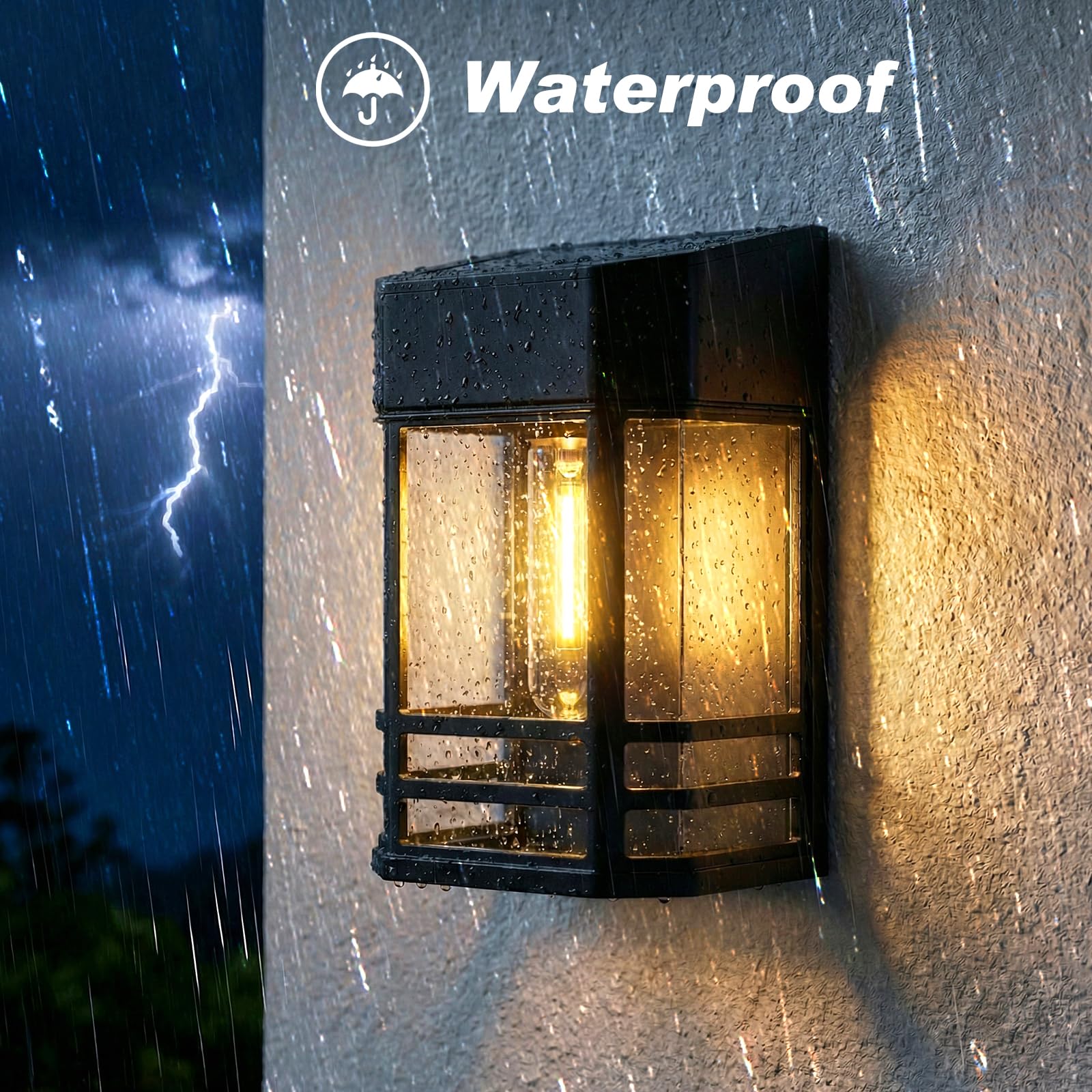 nipify Solar Wandleuchte Aussen, 3 Farben Heller Solarleuchten für Außen IP65 Wasserdicht Solar LED Aussenleuchten Wand Außenlampe Kabellos für Garten Veranda Terrasse Zaun, 6 Stück Warmweiß