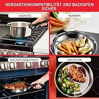 Set de 4 oale Tefal Ingenio Preference din oțel inoxidabil pentru inducție L898S4, stivuibil, economisire de spațiu, mare 3