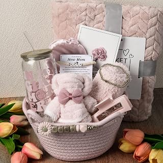 Newwiee 12 Pcs New Mom Package After Baby New Mom Gifts Set After Birth Baby Shower Gift Set Postpartum Essentials for Mother Kit Pregnancy Gifts for First-time Mothers, Mommy