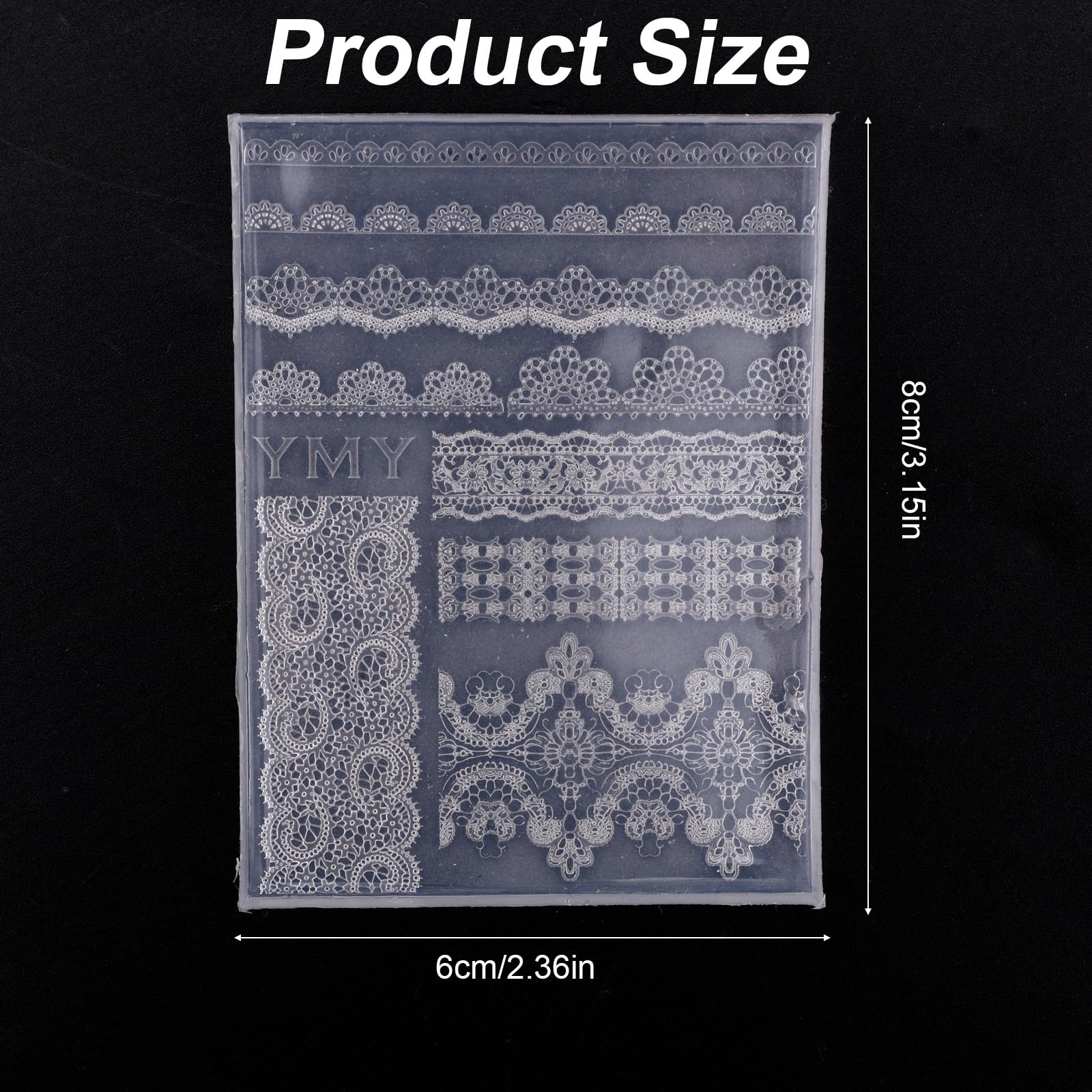 Stampo per Unghie in Pizzo 3D, Stampo in Silicone Ciondoli Unghie Decorazione Manicure Y2K Forniture Fai Da Te for Principianti e Professionisti