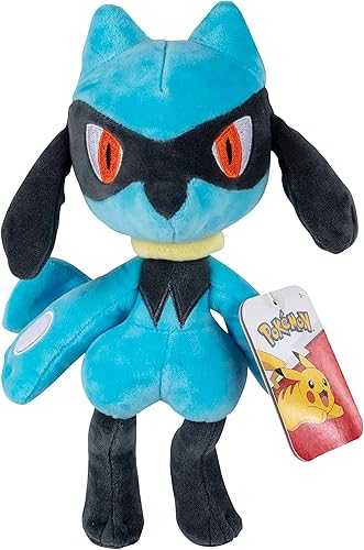Pokémon - Peluche de Riolu de 8 pulgadas, con licencia oficial, figura de Lucario Evolution, auténtico juguete de peluche suave, regalo de Navidad