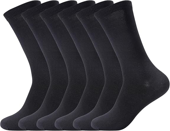 Forony Mens Dress Socks Anti Odor Combed Cotton Quick Dry Moisture Wikcing Size 8-13 Socks