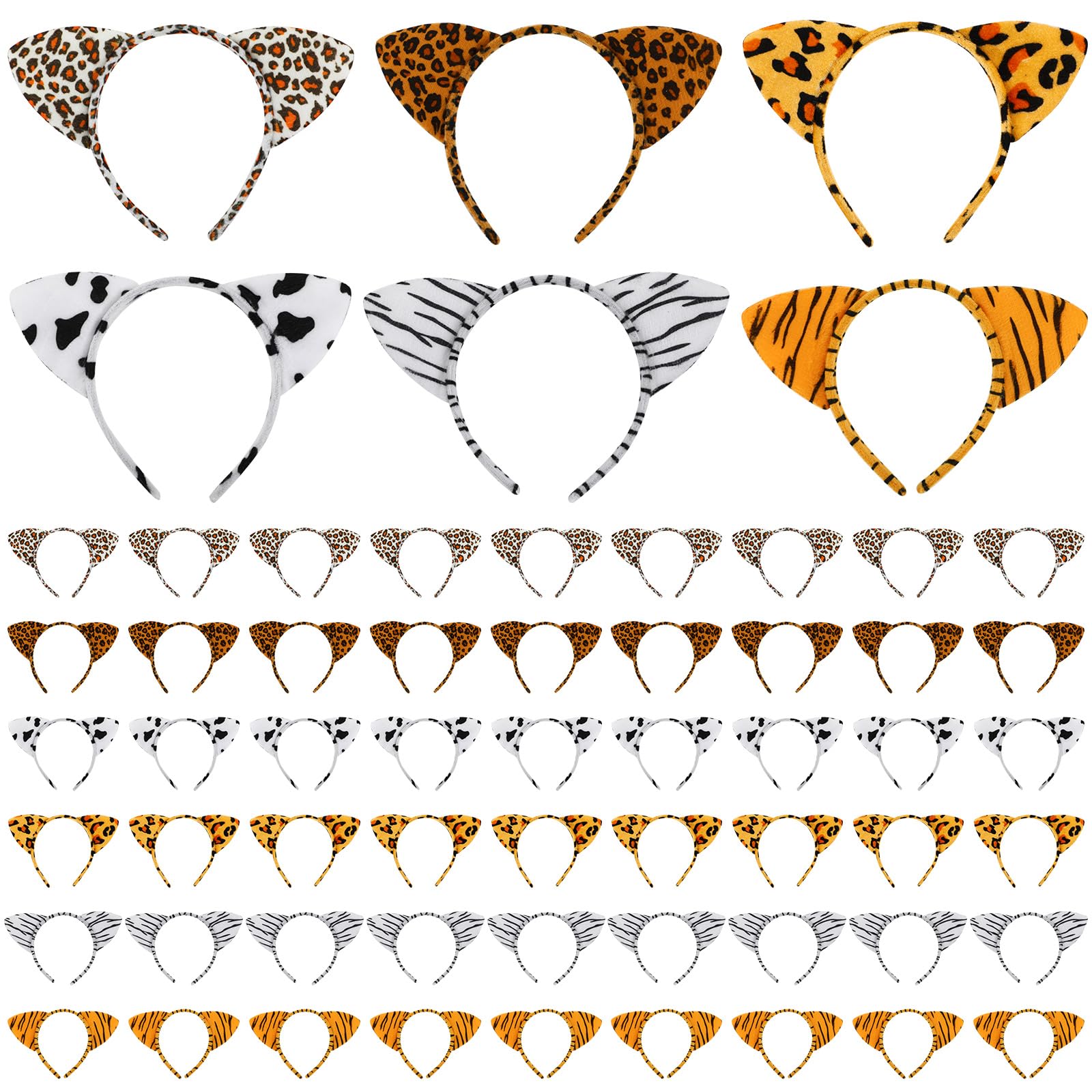 Kigeli 30 Pcs Animal Headbands Jungle Animal, Jungle Safari Ears