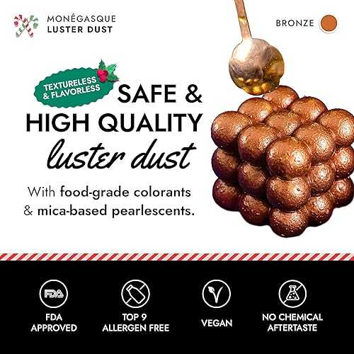 Vista 188 de MONÉGASQUE Purpurina comestible verde para bebidas, 0.53 oz, purpurina comestible para pasteles y cócteles, polvo brillante para bebidas