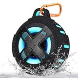Upgraded&comma; Bluetooth Speaker&comma; Shower Speaker&comma; Certified IP67 Waterproof&comma; Silicone Case&comma; 10W Pro Sound & Deep Bass&comma; 24Hrs Playtime&comma; Lights&comma; Small Wireless&comma; Portable Clip&comma; for Beach Kayak Camping Gifts