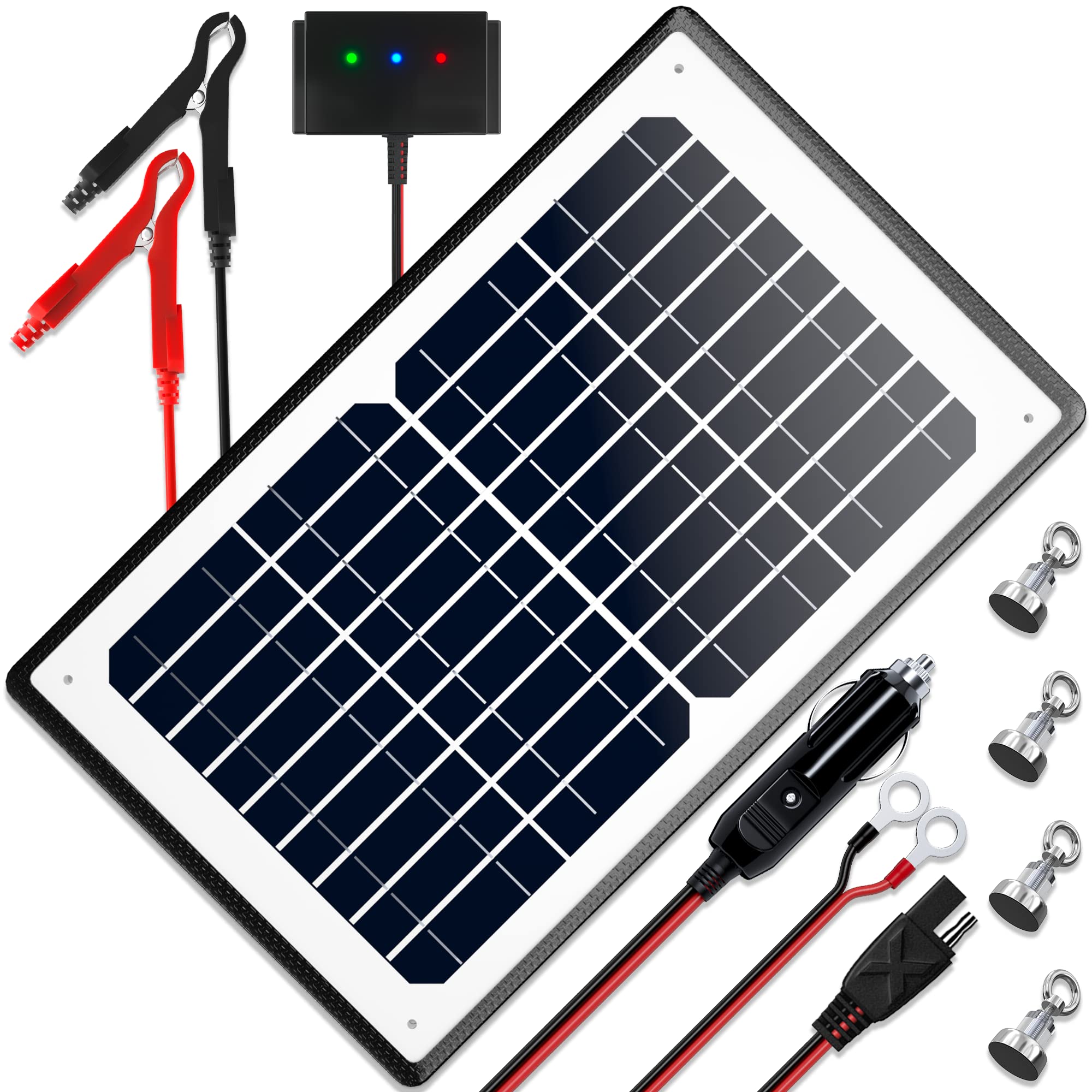 Buy POWOXI Solar Panel, 12V 10W Solar Battery Charger