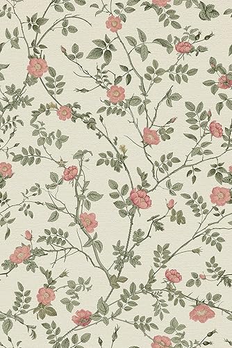 Papel de contacto floral de campo francés, pelar y pegar, papel tapiz floral rosa vintage para dormitorio de niñas, cocina, baño, paredes, armarios,