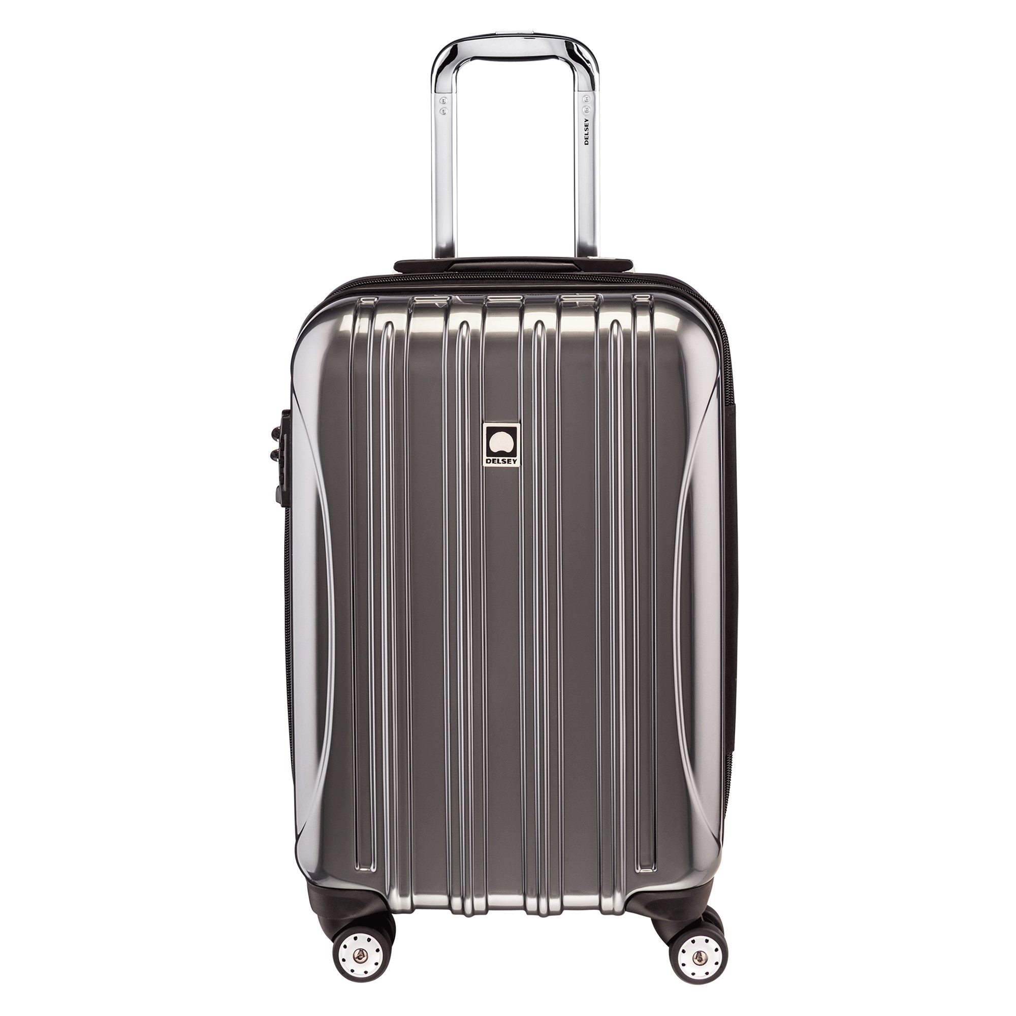 DELSEY Paris Helium Aero Hardside Expandable Luggage with Spinner Wheels, Titanium, Carry-On 21 Inch
