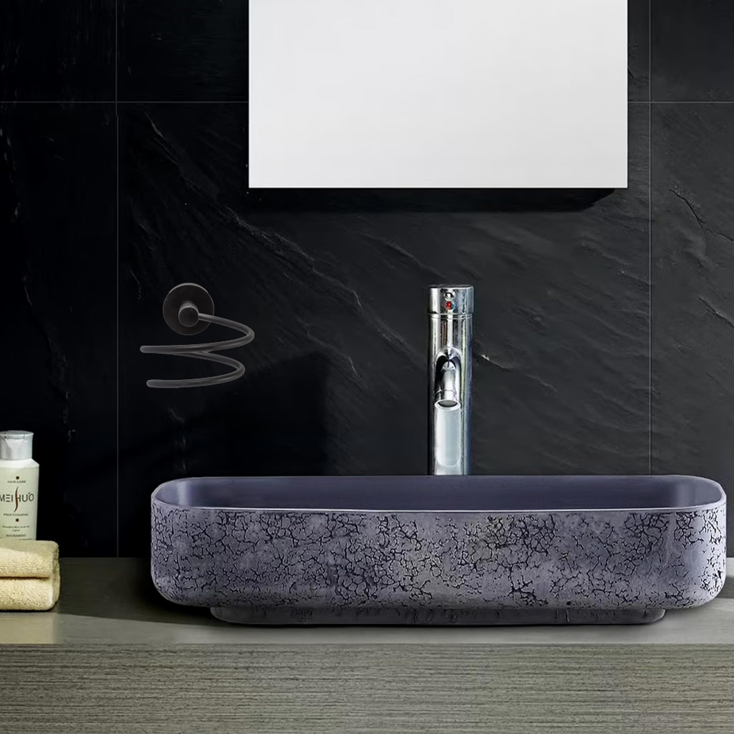 IPEA Porta Asciugacapelli Autodesivo da Parete - NON NECESSITA FORATURA - Design Moderno - Elegante Porta Phon Adesivo da Muro per Phon da Incollare in Bagno e Casa - Supporto