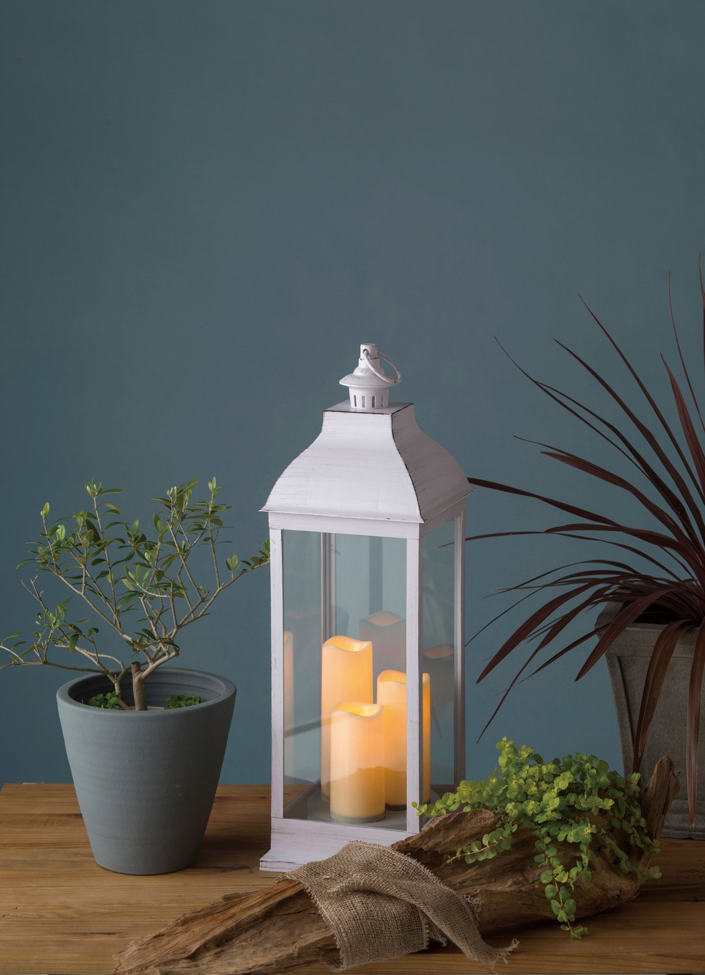 Amazon | タカショー 電池式 ランタンライトL アンティークホワイト