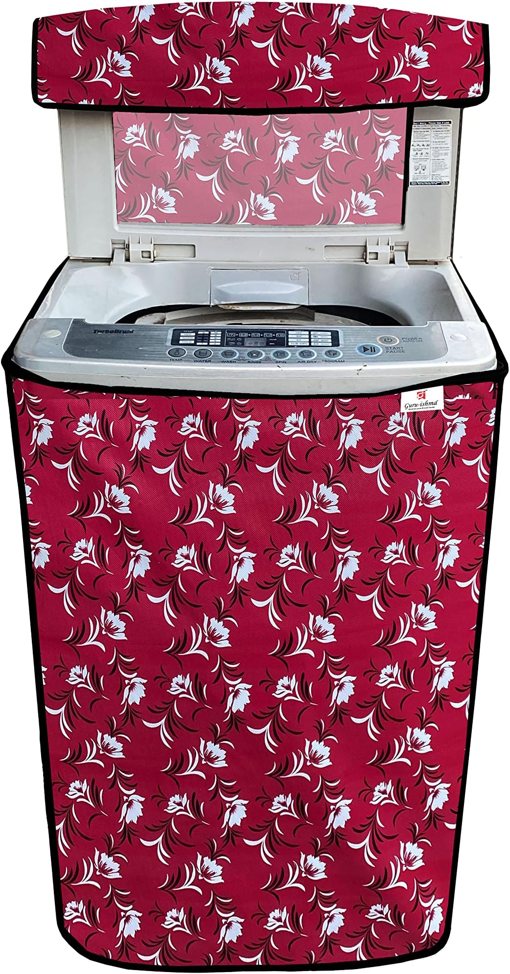 GURU-ISHMAWaterproof Washing Machine Cover for Fully Automatic Top Load LG T8077NEDLJ 7 kg Turbo Drum Washing Machine