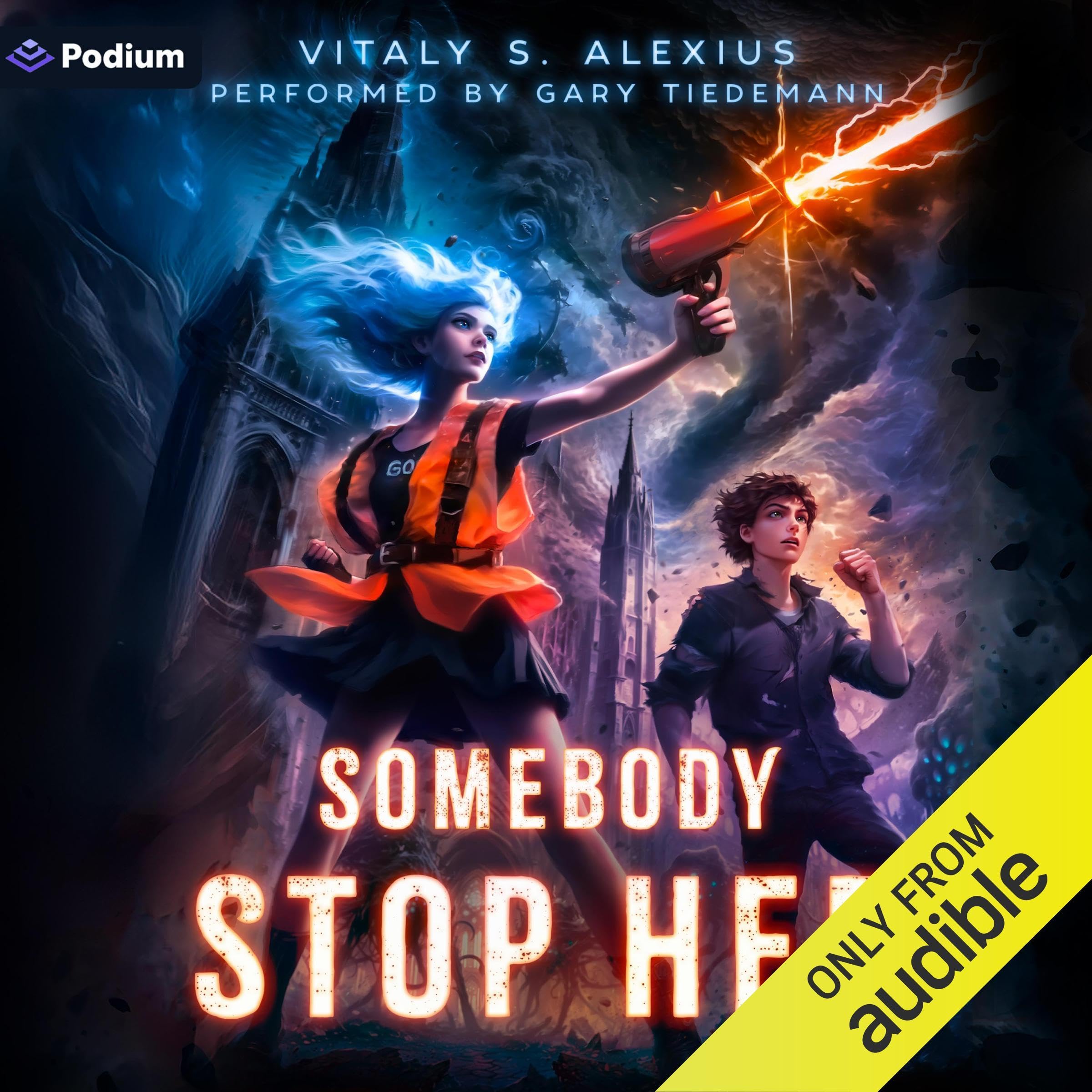 Cover art for Somebody Stop Her: A Superhero/Apocalypse LitRPG