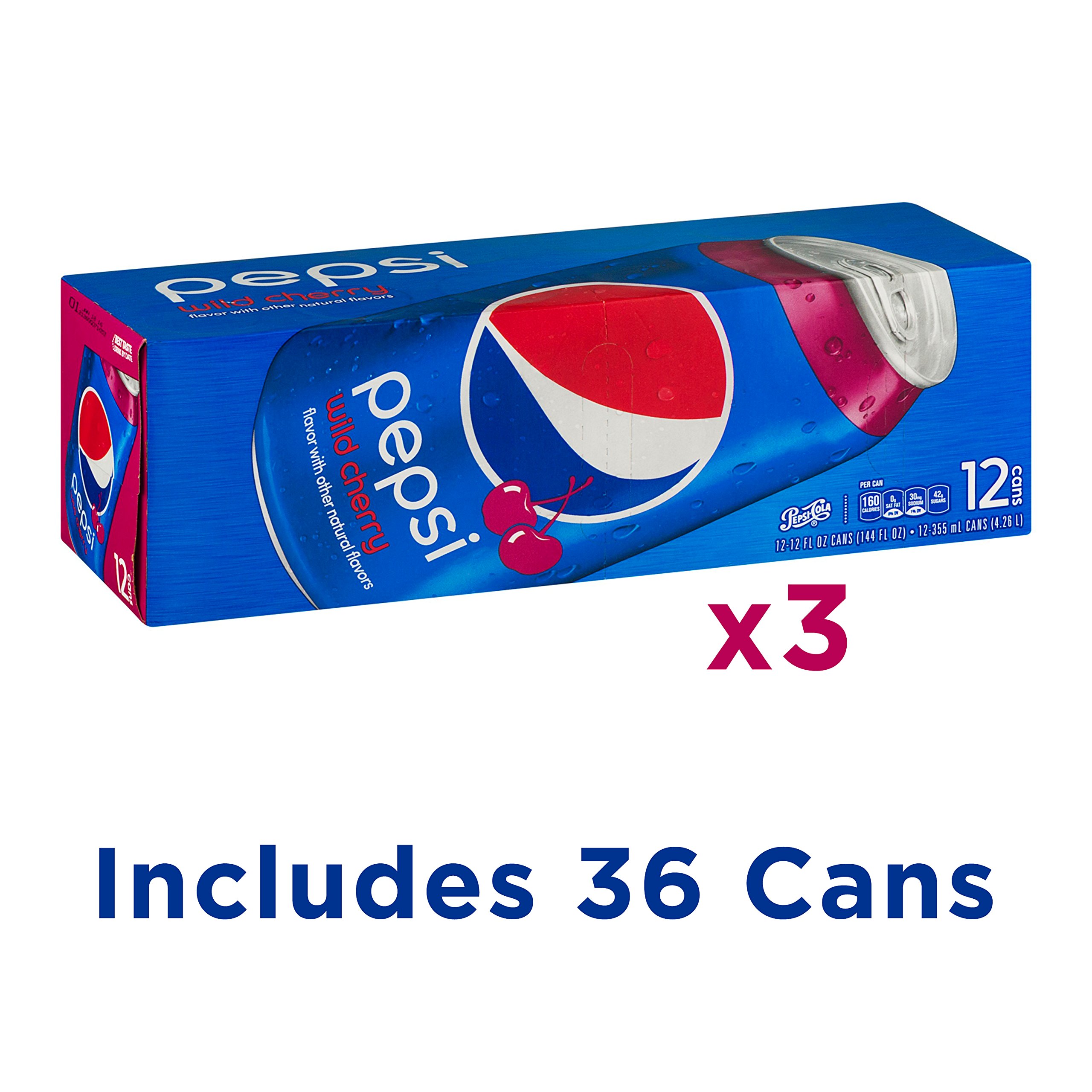 Amazon.com : Pepsi Wild Cherry Soda, Fridge Pack Bundle, 12 fl oz