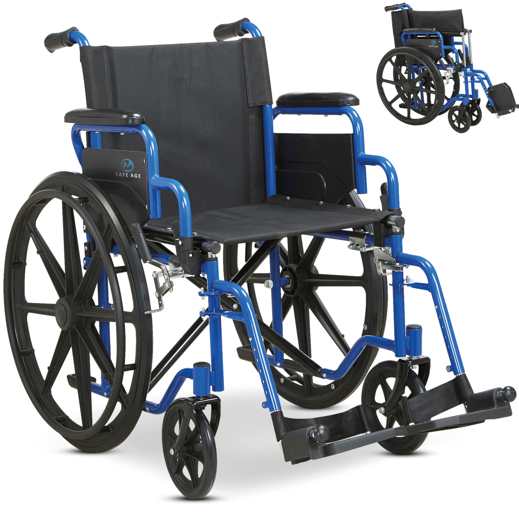 Safe Age® ROLLSTUHL FALTBAR LEICHT: Mit nur 18,6 kg und rund 32 cm Faltbreite passt er in jeden Kofferraum, ideal als Reiserollstuhl