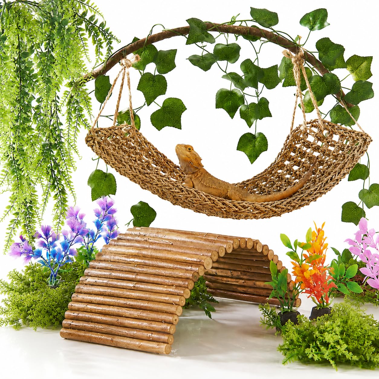 Photo 1 of TankMatDecor Reptile Habitat Accessories Set
