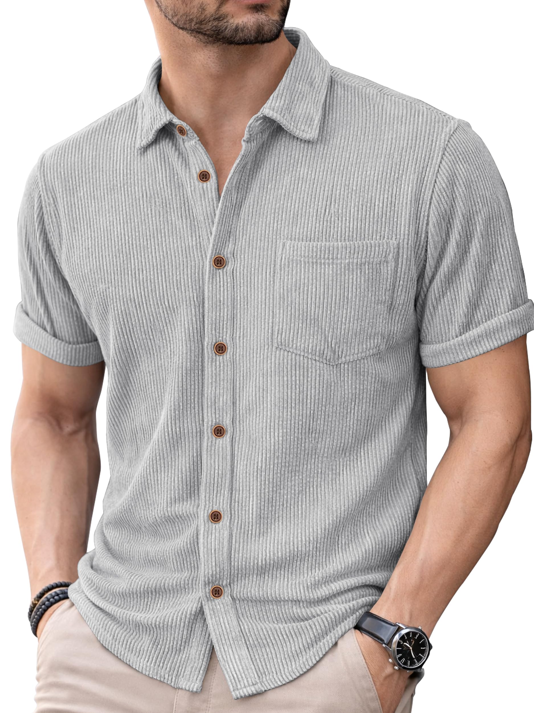noble monk Men's Polyester Regular Fit Solid Casual Shirt |Half Sleeve | |Stylish Shirt-picture-32