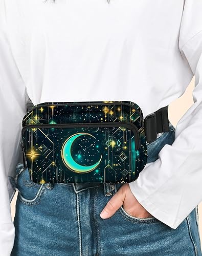 Miniatura 6 de Riñonera a la moda, bolsa ligera para la cintura con correa ajustable, mini bolsas cruzadas para mujer, viajes, deportes, correr, Verde claro,