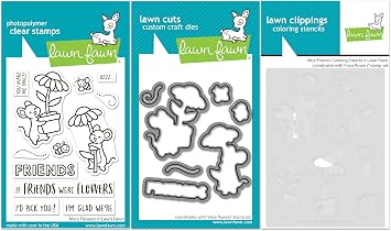 Lawn Fawn - Mice Flowers - Stamps, Dies, Stencils and Pocket