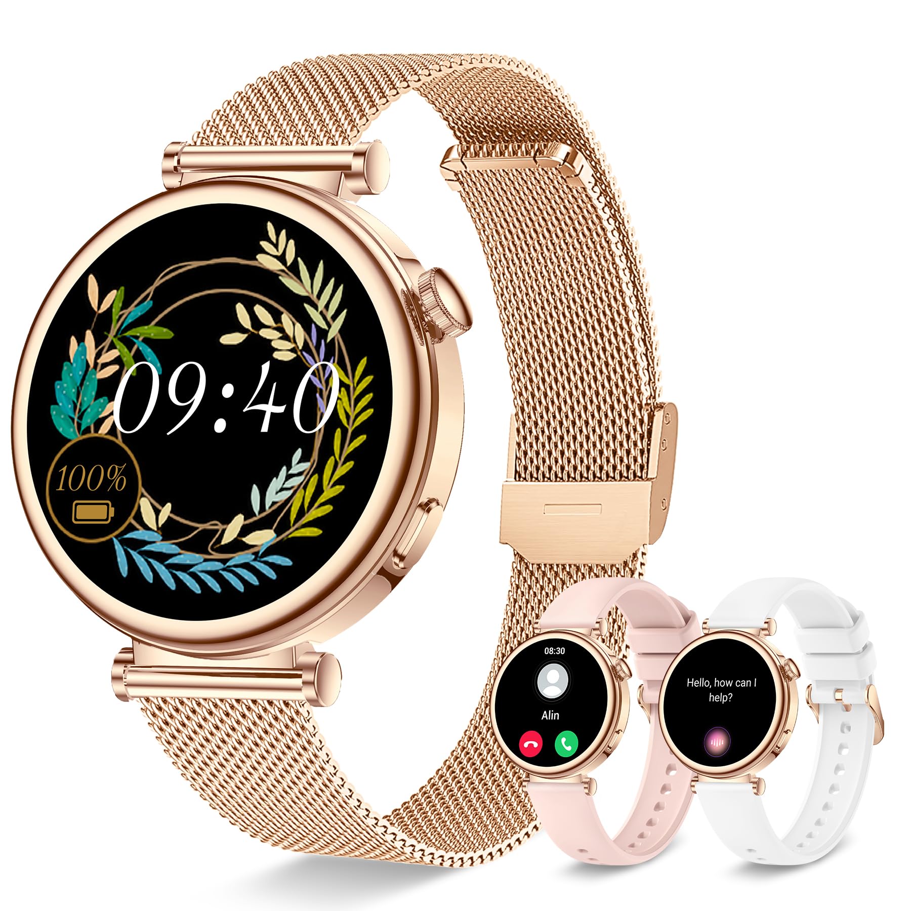 iaret Smart Watch for Women with Bluetooth Call, 1.27" Fitness Watch Step Counter Heart Rate Sleep Monitor 100+ Sports Modes Fitness Tracker, DIY Dial Stylish Ladies Watch, Smartwatch Android iOS 41mm-picture-13