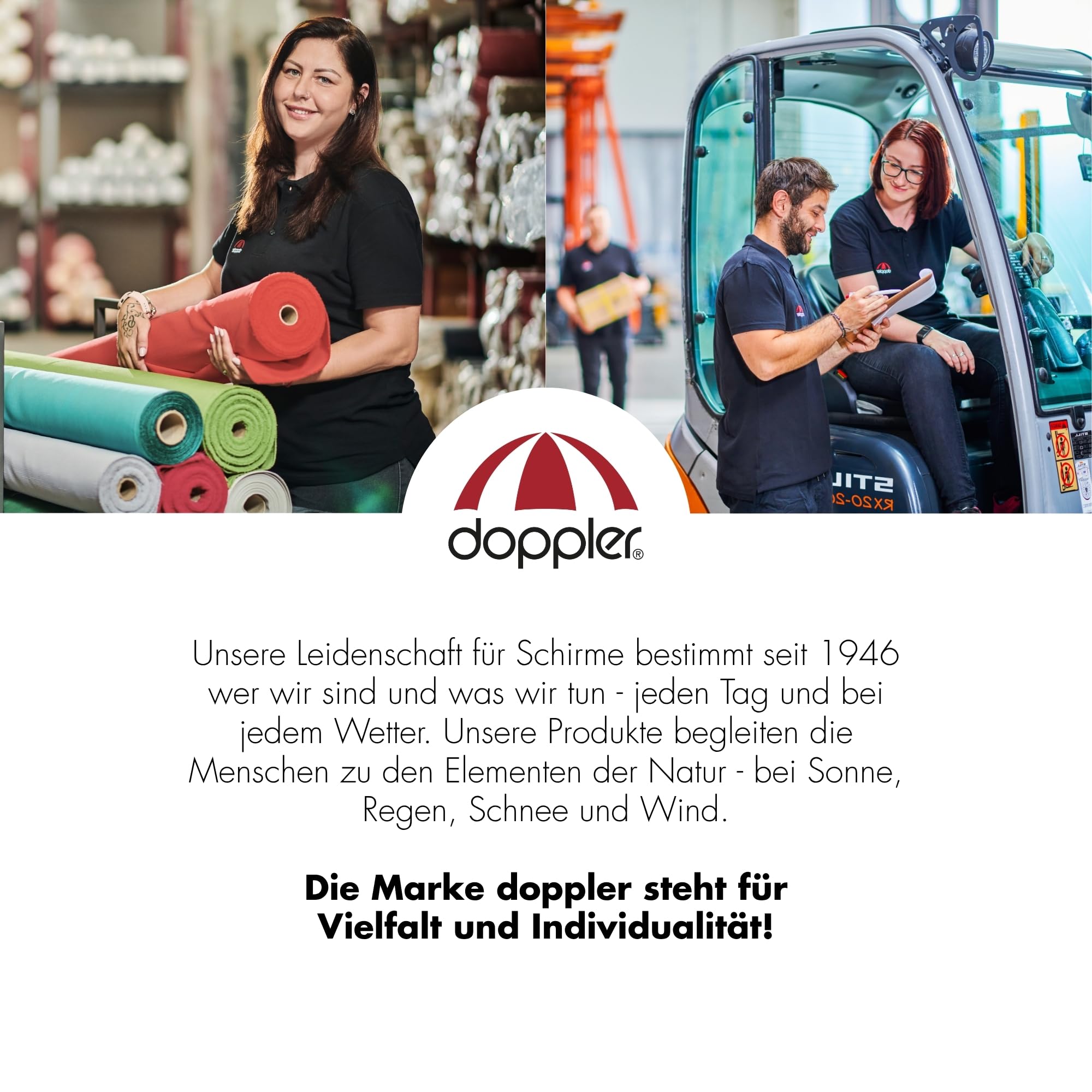 Doppler Balkonklammer Fix Vario – Praktische Balkonhalterung zur Montage eines Sonnenschirmes an runde Geländer – Platzsparend