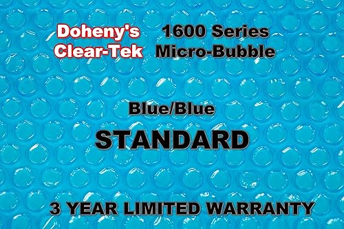 Miniatura 5 de Doheny's Clear-Tek Cubiertas solares de microburbujas para piscinas sobre el suelo, aumenta absorción de energía solar hasta en un 25%, 15 x 30
