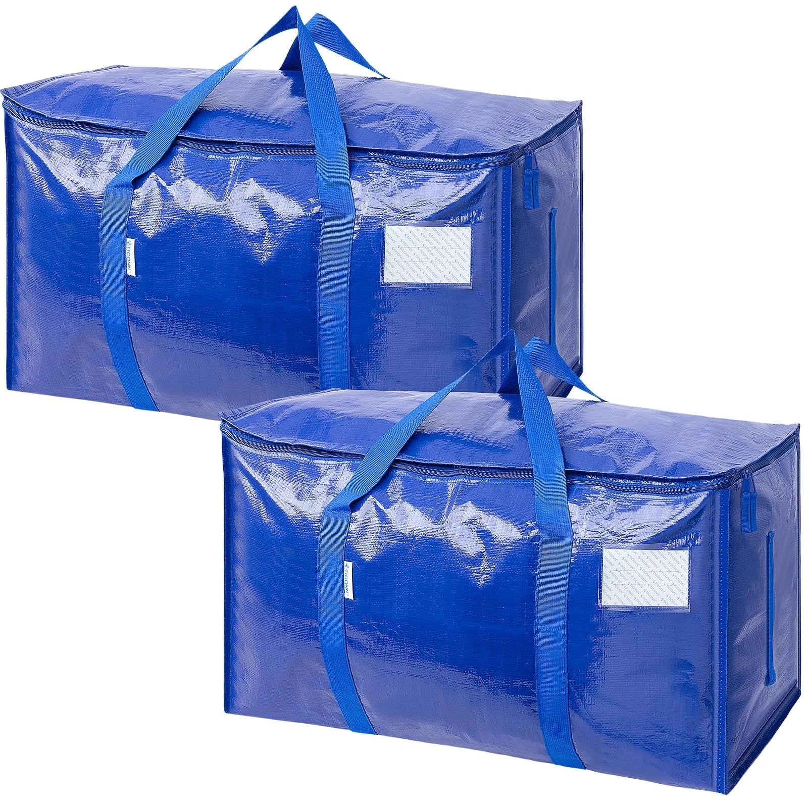 Borsa per Cuscini da Esterno Borsoni portaoggetti Resistenti con Cerniere e Manici robusti, Borse da imballaggio for traslochi, Viaggi, Campeggio, Risparmio di Spazio(2pcs)