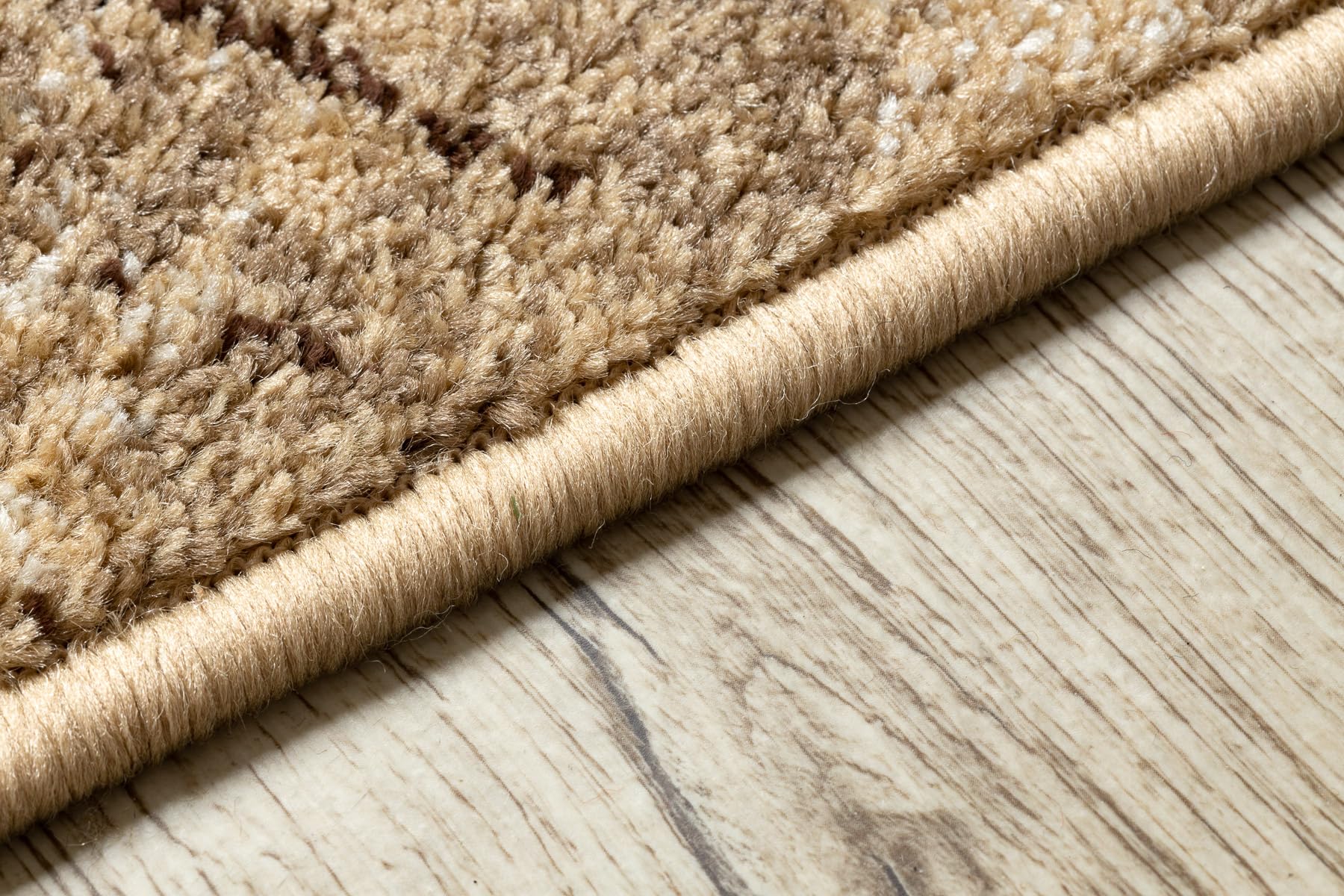 rugsx Läufer KARMEL Tronko Baum Holz, Flurteppich, Küchenteppich, Florteppich, modern, Diverse Größen, Nuss 80x210 cm