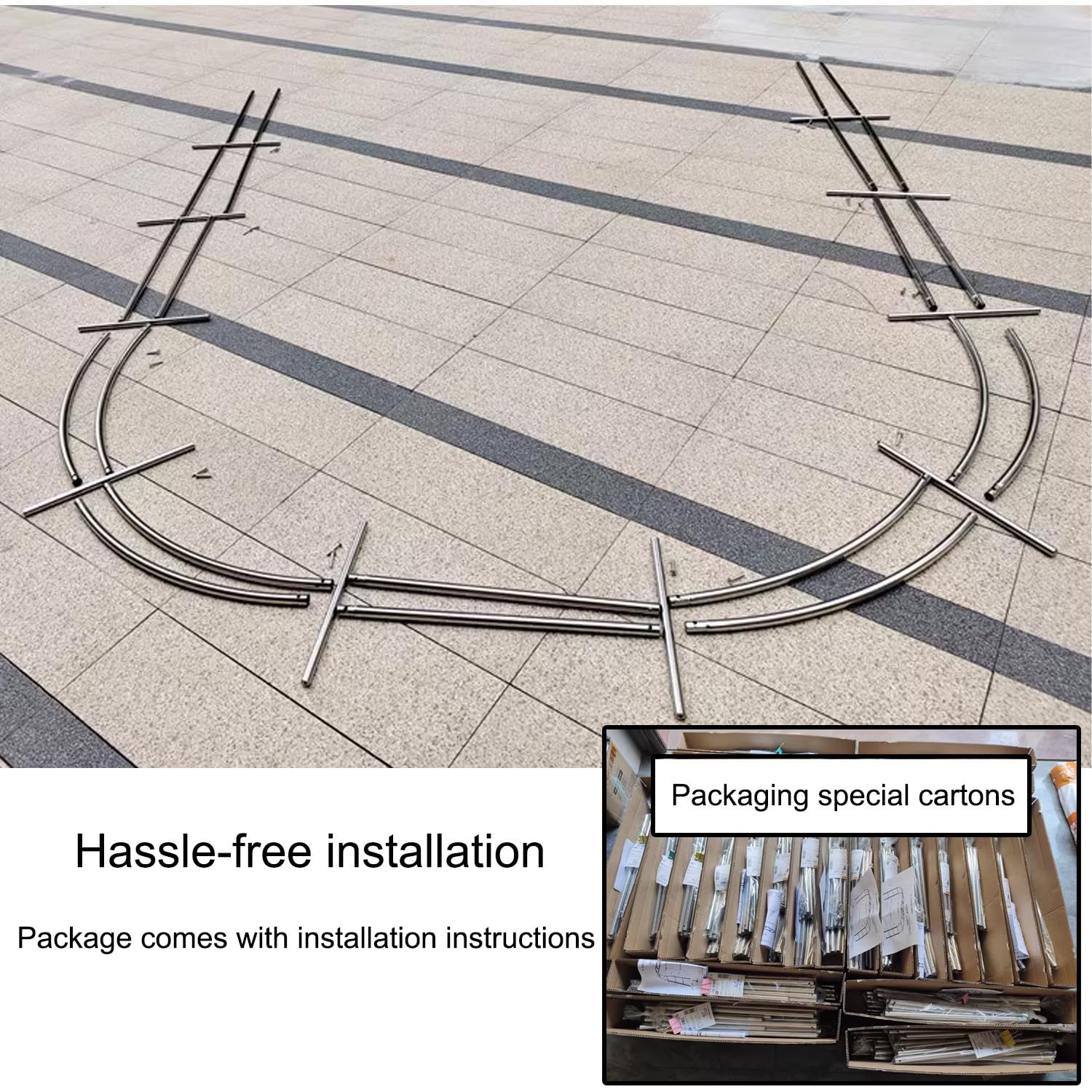 Arco da giardino in acciaio inox – graticcio in metallo resistente alle intemperie per rose, giardino, prato e terrazza, durevole ed elegante arco da giardino