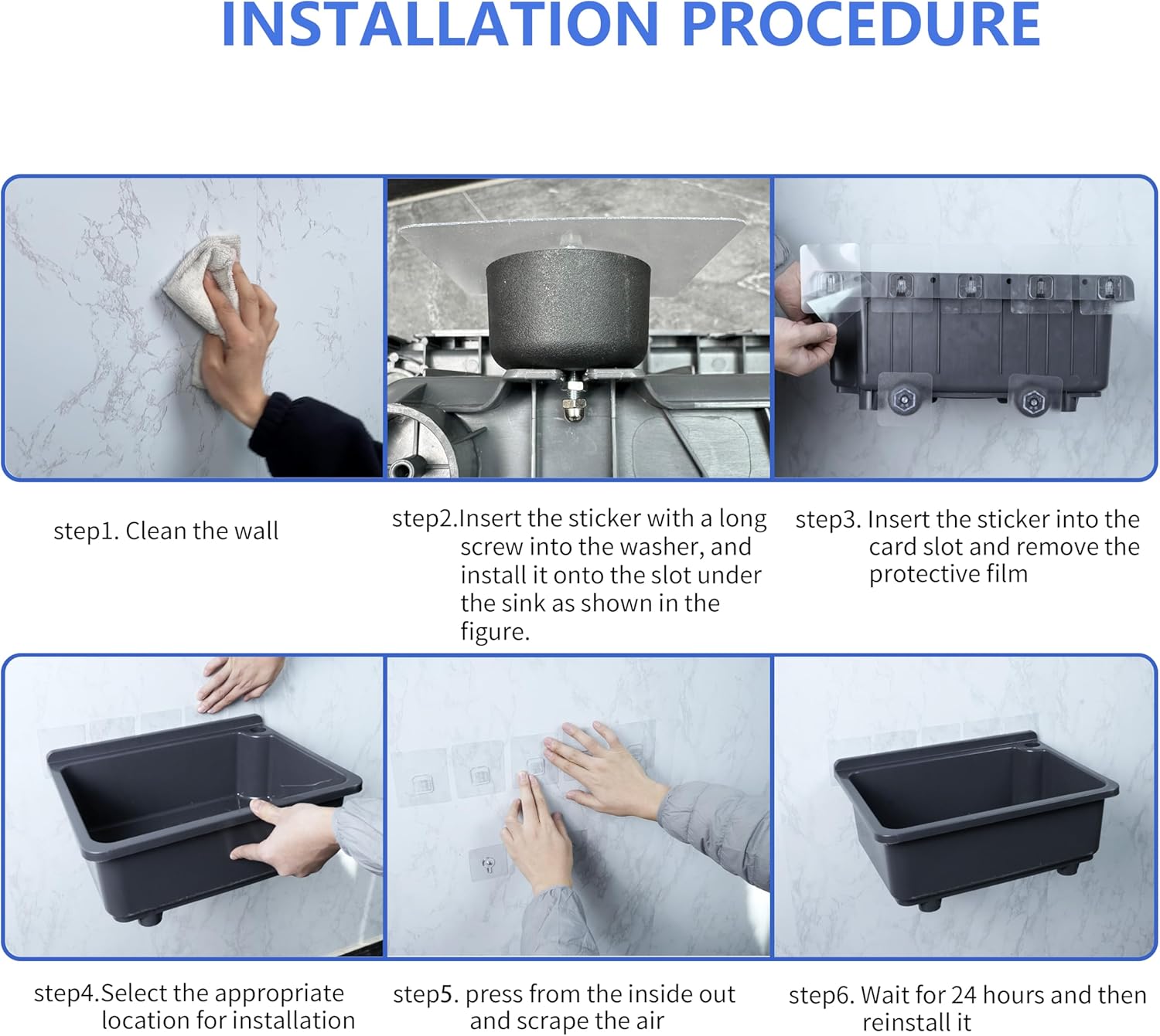 Freestanding Single Bowl Utility Sink, Kitchen Wall-Mounted Sink 15.1 x 11.2 Inch With 1.26 inch faucet hole, Plastic Sinks for Home, Restaurant, Dorm, Garage, Bathroom,Laundry (grey)