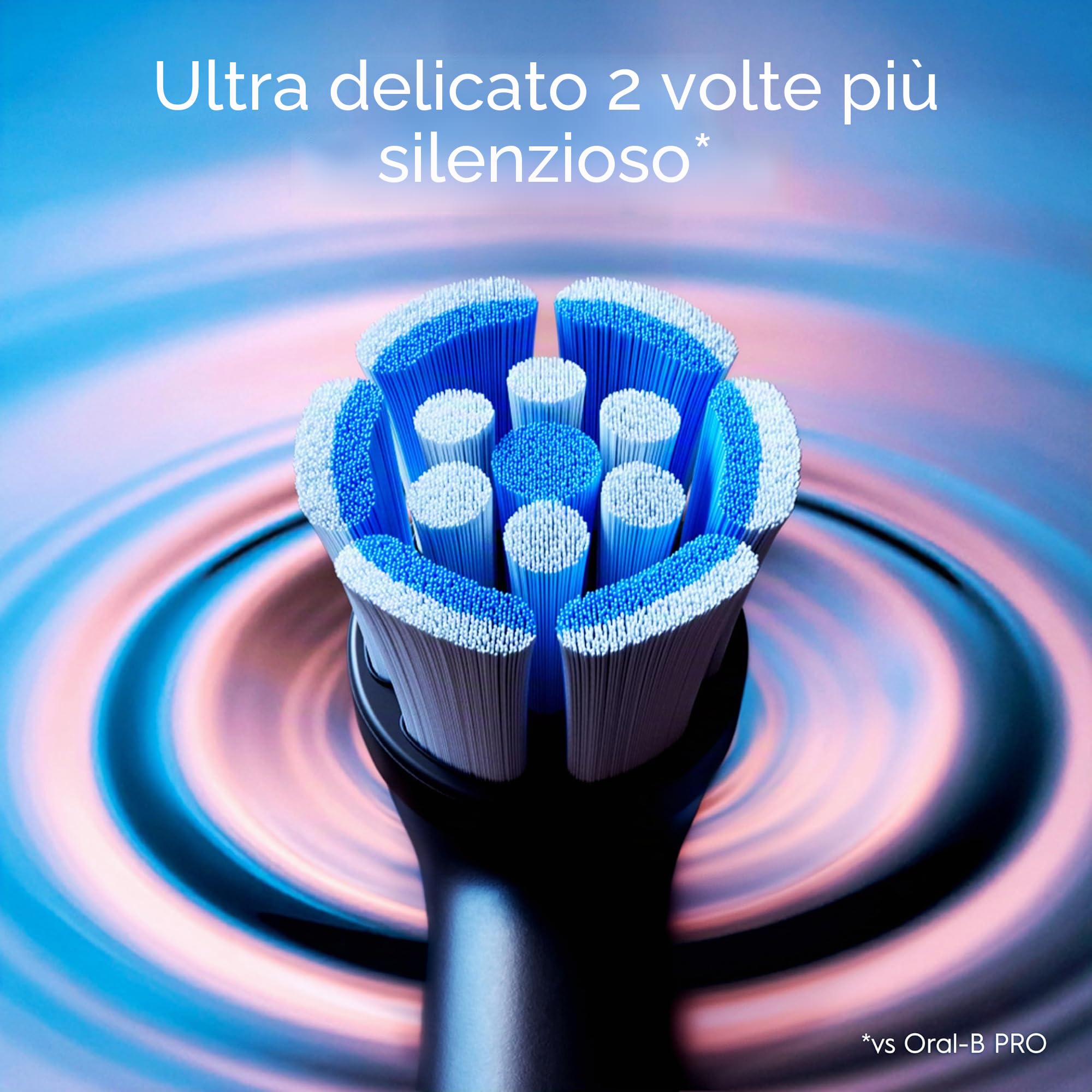 Oral-B iO Simple Clean - Spazzolino da denti elettrico ricaricabile, con 1 testina delicata e 1 custodia da viaggio nera, sensore automatico di pressione per proteggere le gengive, 3 modalità, timer