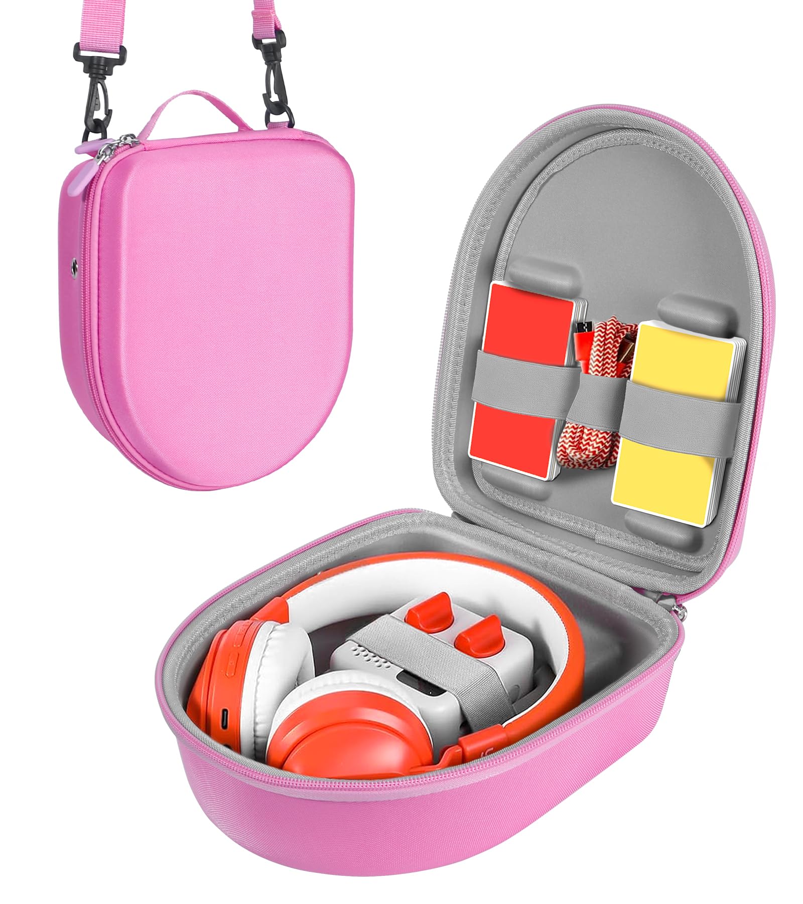 Glamgen Travel Case for Yoto Mini with Adjustable Shoulder Strap for Yoto Mini Player Headphones & 30 Audiobook Cards